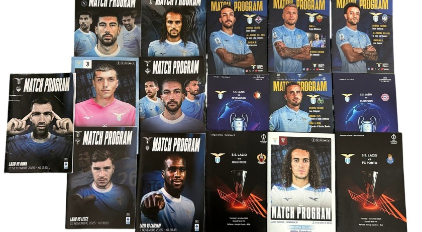 Collezione di Sedici Match-Program Lazio, Europa League & Champions League
