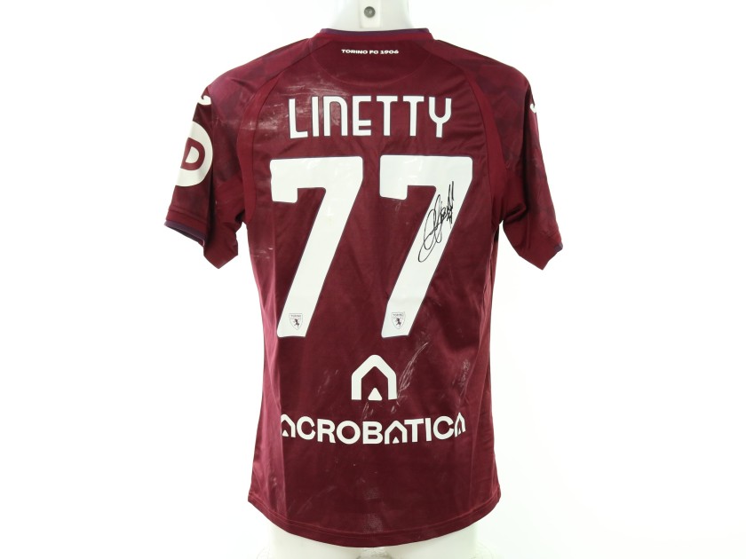 Linetty's Signed Unwashed Shirt, Torino vs Juventus 2025