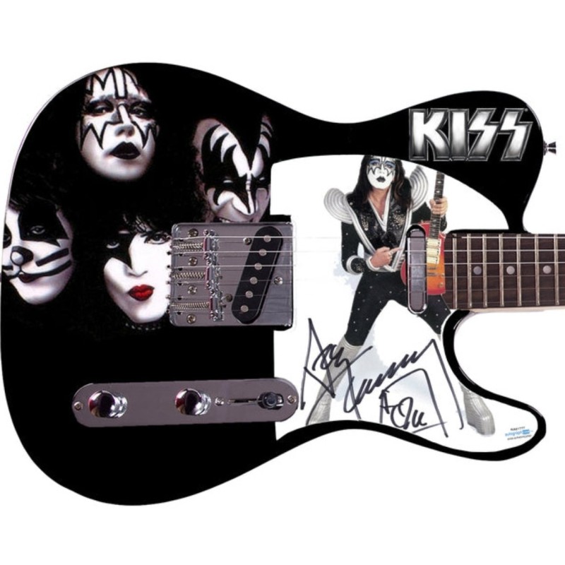 Ace Frehley of KISS Signed Pickguard on a Custom Signature Edition Guitar