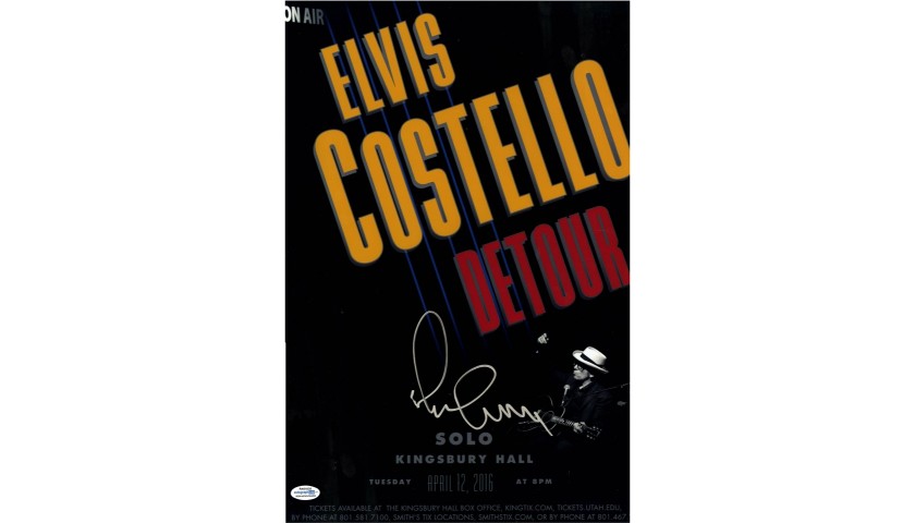 Elvis Costello Hand Signed Poster/Photo