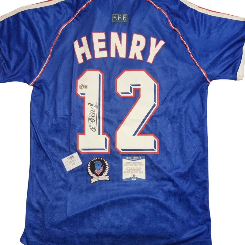 Thierry Henry Autographed France World Cup 1998 shirt