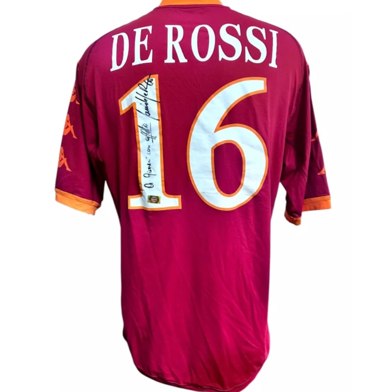 Maglia Preparata De Rossi Roma vs Inter, 2010 - Autografata