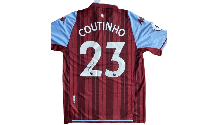 Aston Villa Away Shirt 2022-23 - Kids with Coutinho 23 printing