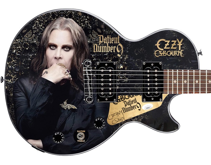 Ozzy Osbourne Signed Custom Graphics Guitar - CharityStars