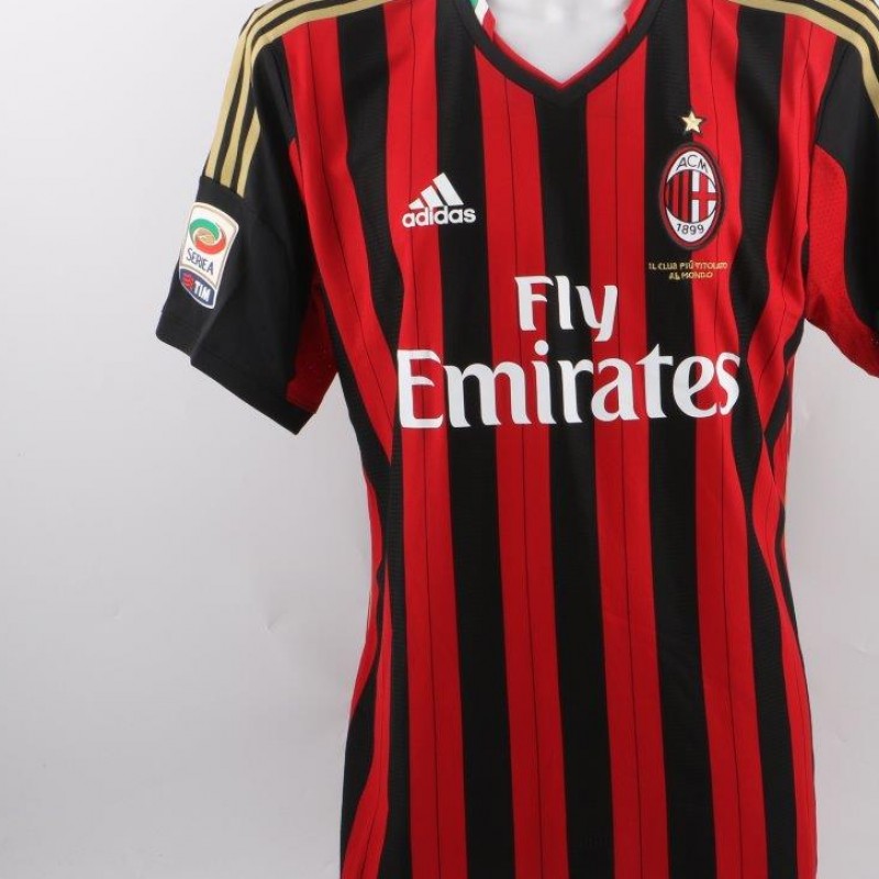 Balotelli Milan shirt, issued/worn Serie A 2013/2014
