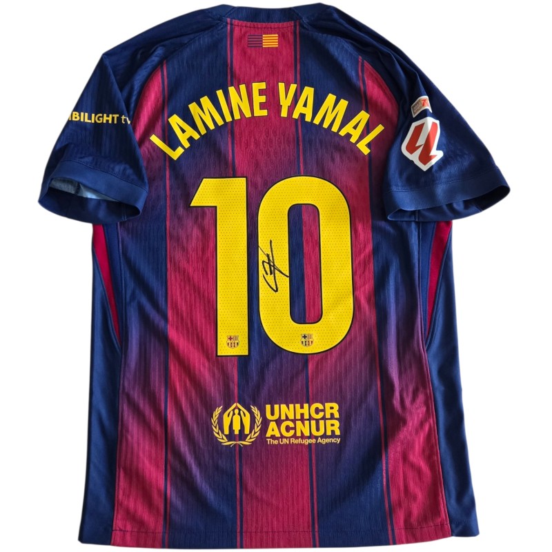 Yamal's Signed Match-Issued Shirt, Barcelona vs Osasuna 2025 - Special Patch