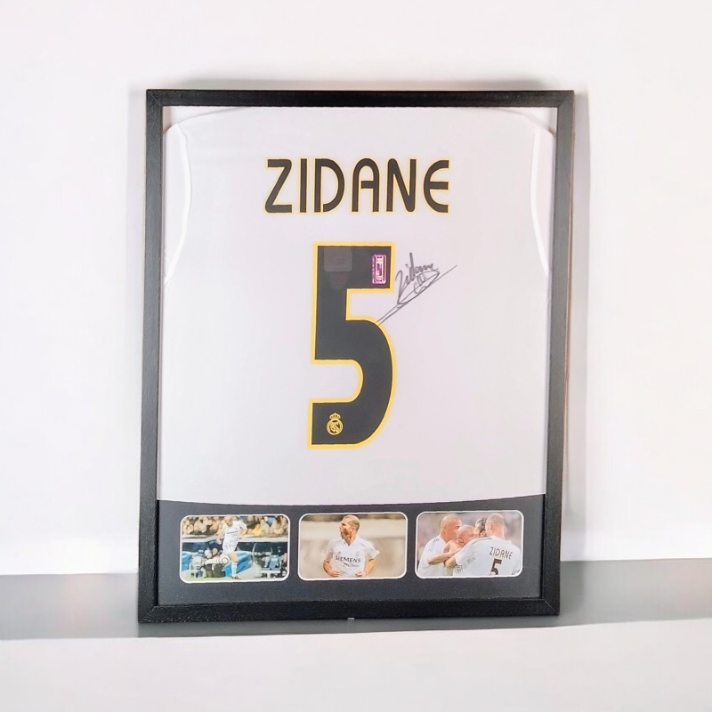 Zinedine Zidane's Real Madrid Signed and Framed Shirt