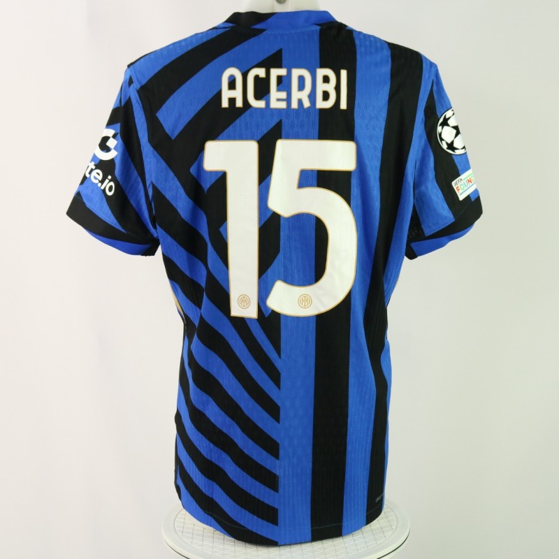 Acerbi's Inter Match-Issued Shirt, UCL 2024/25