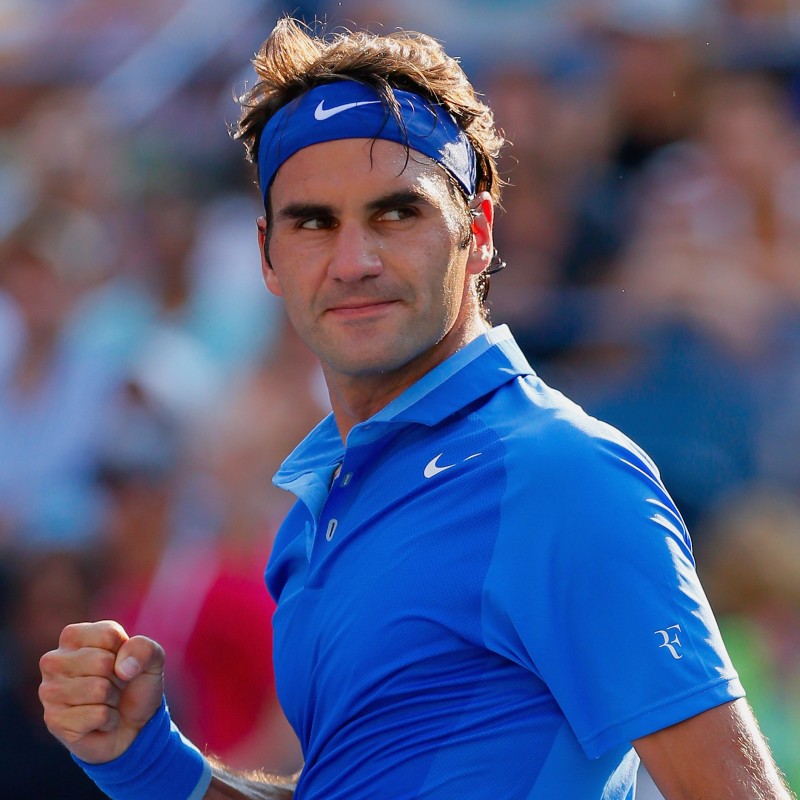 Roger Federer's Worn and Signed Bandana - US Open 2013