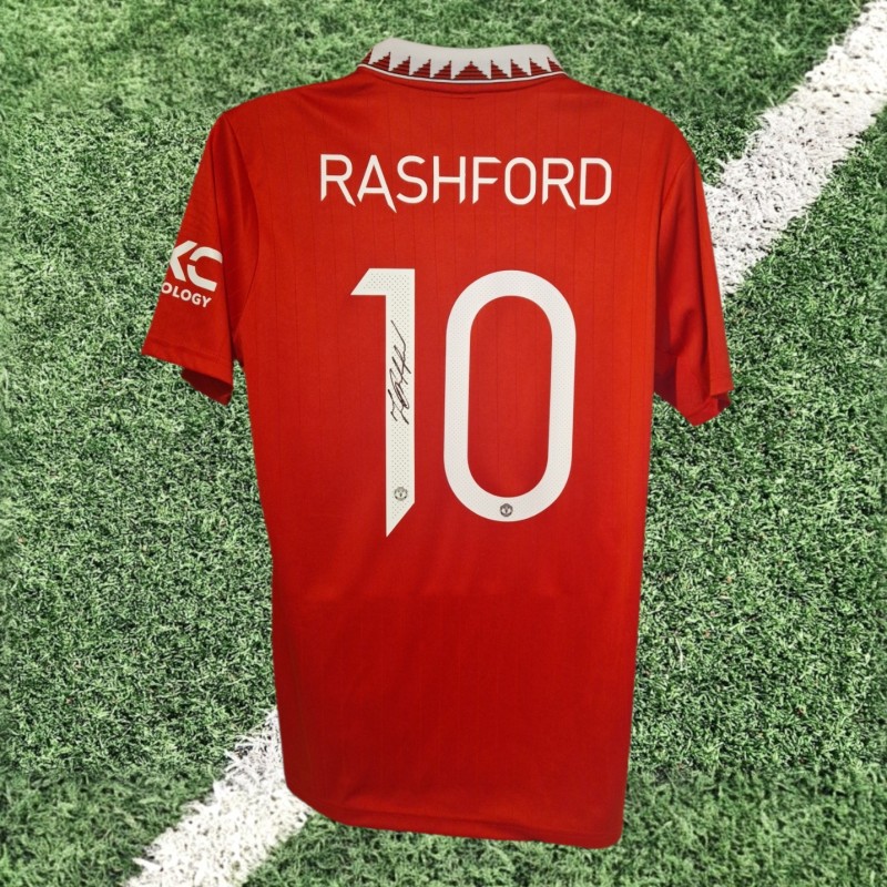 Marcus Rashford Signed Manchester United 2022–23 Official Home Football Shirt COA
