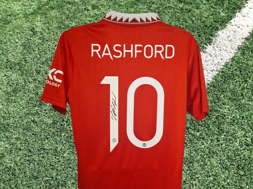 Marcus Rashford Signed Manchester United 2022–23 Official Home Football Shirt COA
