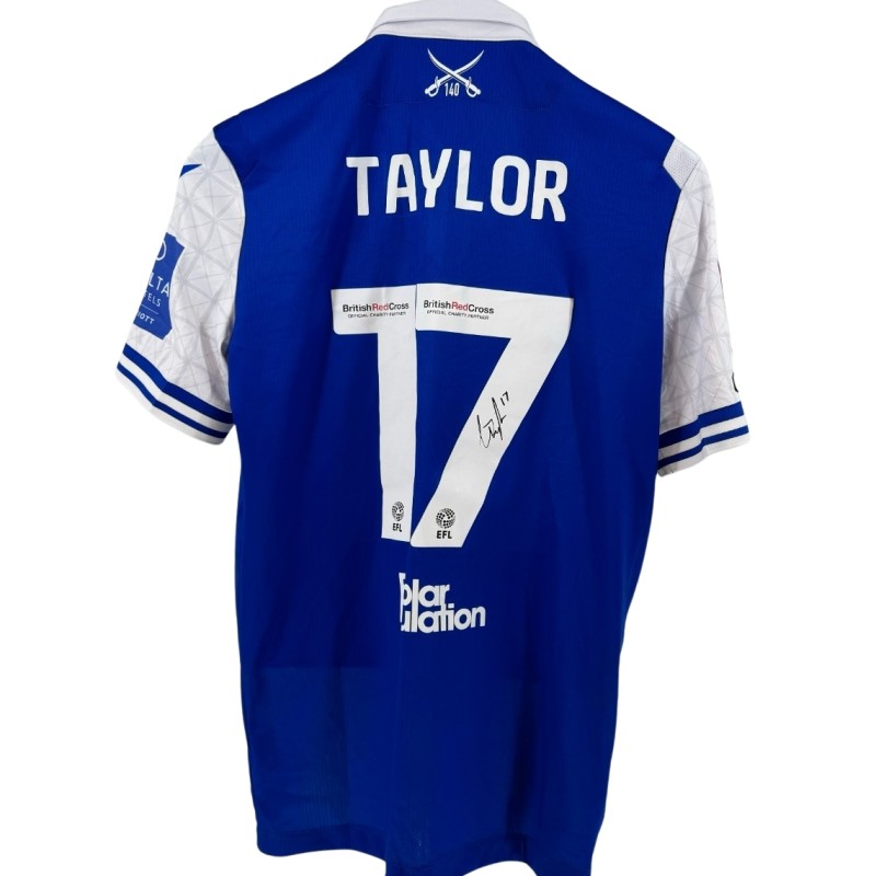 Maglia firmata del Bristol Rovers FA Cup di Taylor indossata durante la partita