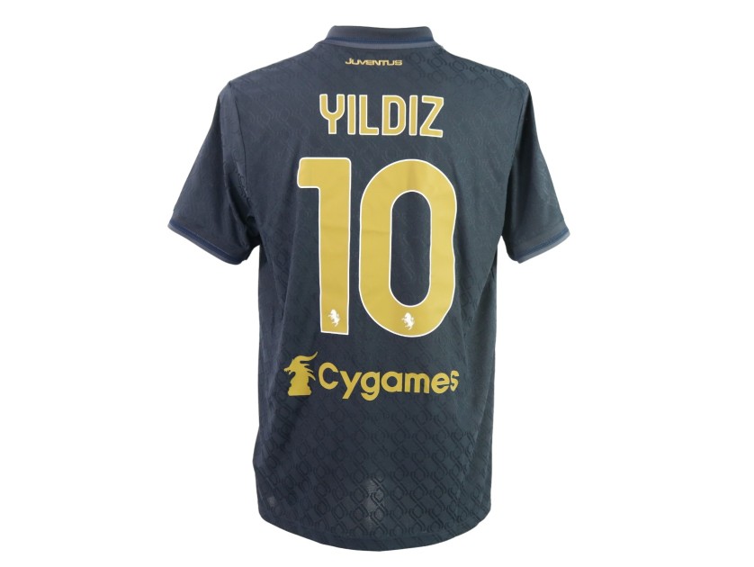 Yildiz's Juventus Match-Issued Shirt, Serie A 2024/25