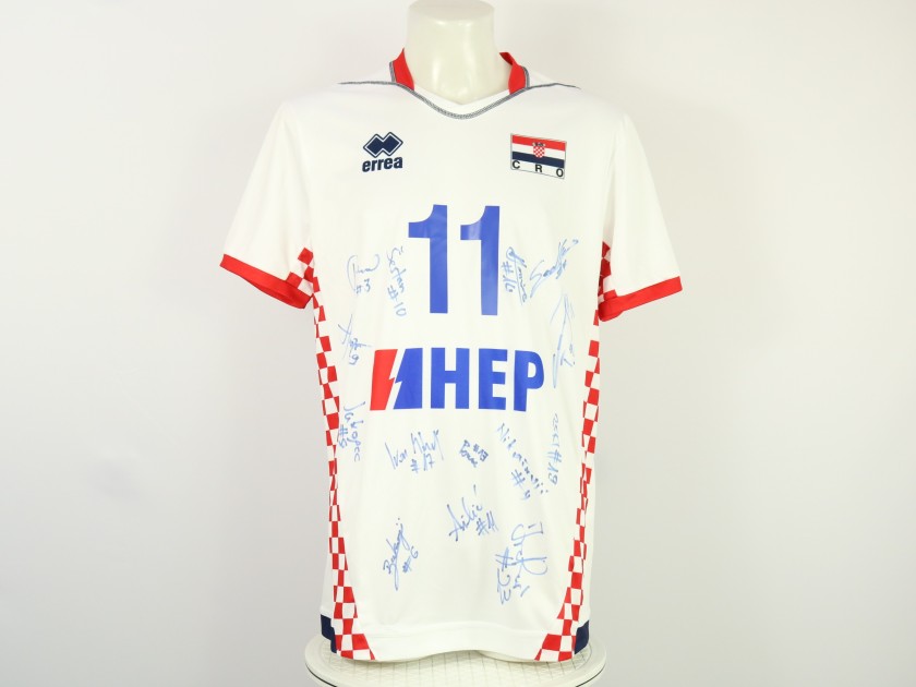 Croatia Men's National Team Jersey at the European Championships 2023 - autographed by the team