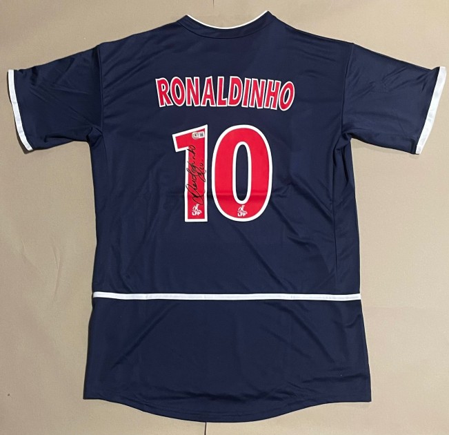 Ronaldinho's PSG 2002/03 Signed Replica Shirt