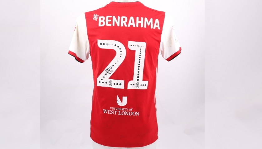 Benrahma's Brentford Worn and Signed Poppy Shirt