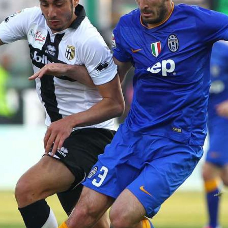 Fascia Capitano Chiellini, indossata Parma-Juventus Serie A 11/04/15 - firmata