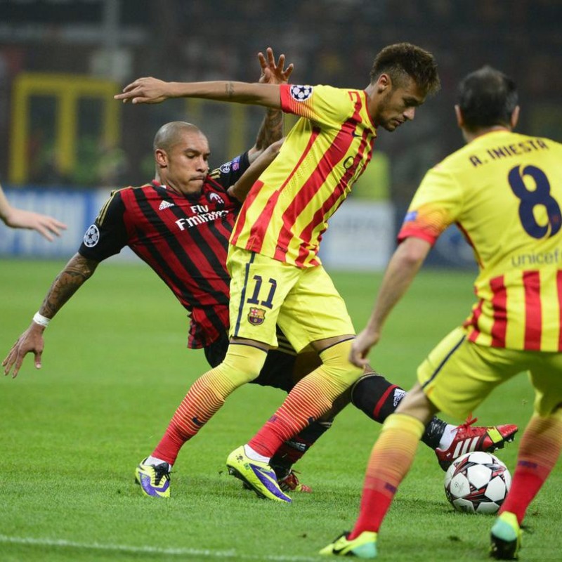 Neymar's Signed Match Shirt, AC Milan vs Barcelona 2013