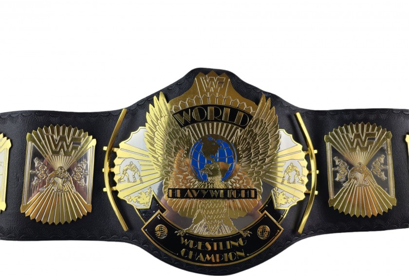 Ric Flair Signed World Championship Winged Eagle Metal Leather Belt ...