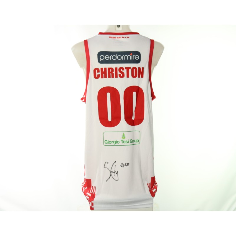 Christon's Estra Pistoia vs Olimpia Milano Signed Unwashed Kit, 2025