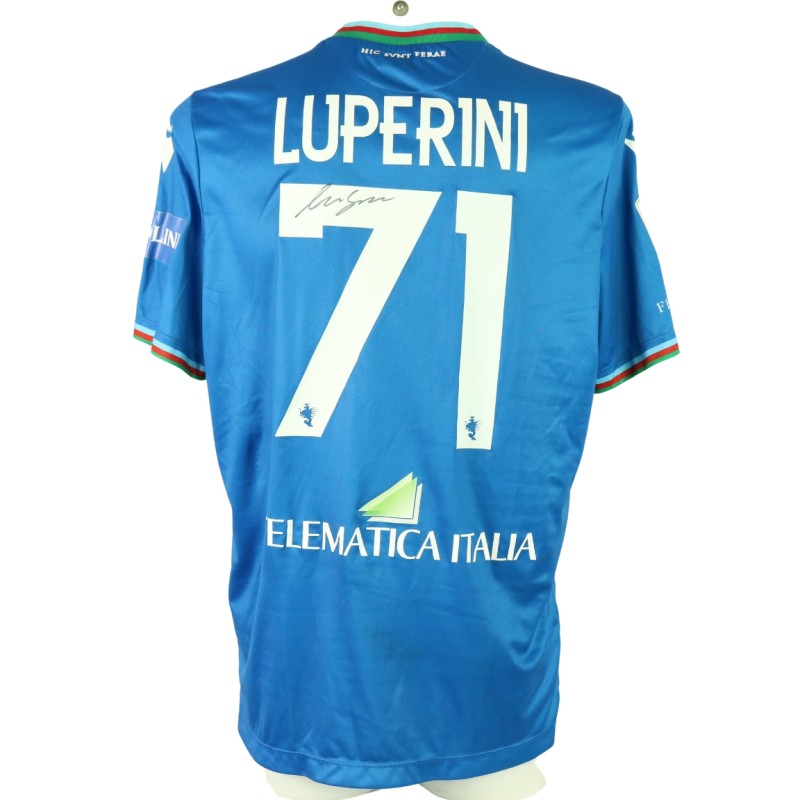 Luperini's Worn Signed Shirt, Bari vs Ternana 2024 