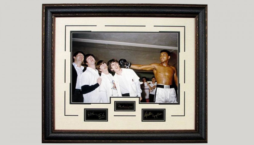 Muhammad Ali with the Beatles, Vintage Photograph