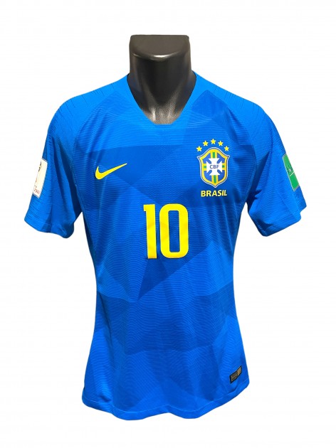 Neymar Jr. Brazil Matchworn Shirt vs Costa Rica World Cup 2018