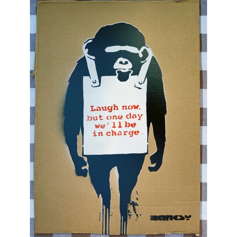 Dismaland Souvenir 'Laugh Now' Cardboard (after)