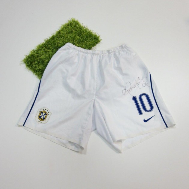 Ronaldinho Brazil match issued/worn shorts, WorldCup 2006 - signed