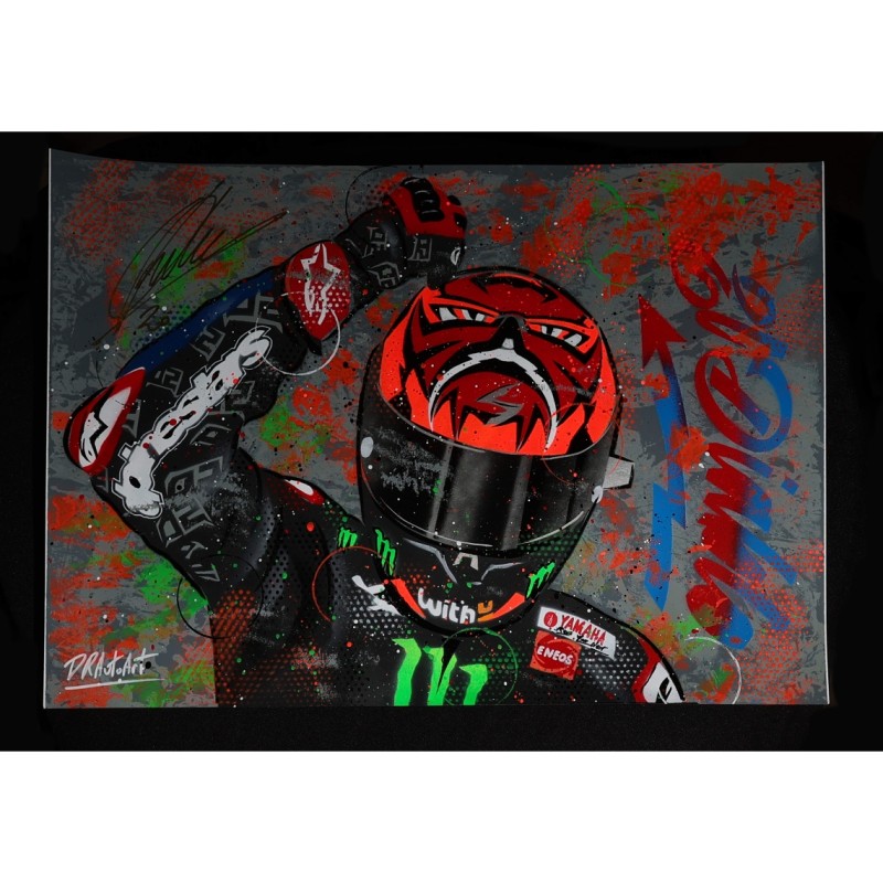 Artwork by DR AutoArt of Monster Energy Yamaha MotoGP™ Rider - Signed by Fabio Quartararo