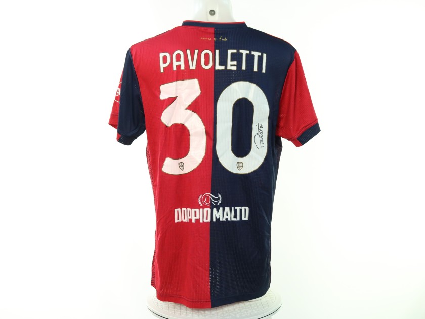 Pavoletti's Signed Unwashed Shirt, Juventus vs Cagliari Coppa Italia 2024