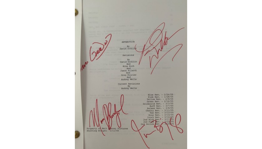Sceneggiatura autografata del film "Eight Below" 