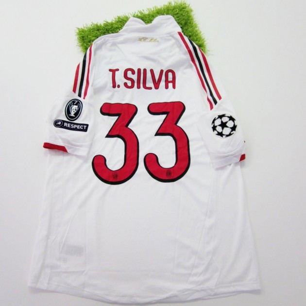 Thiago Silva match issued/worn shirt, Marseille-Milan, Champions League 2009/2010