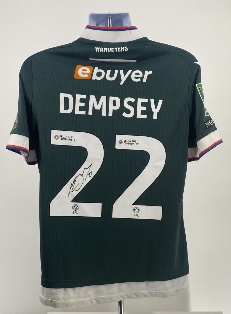 Maglia da trasferta firmata da Kyle Dempsey del Bolton Wanderers, contro l'Arsenal