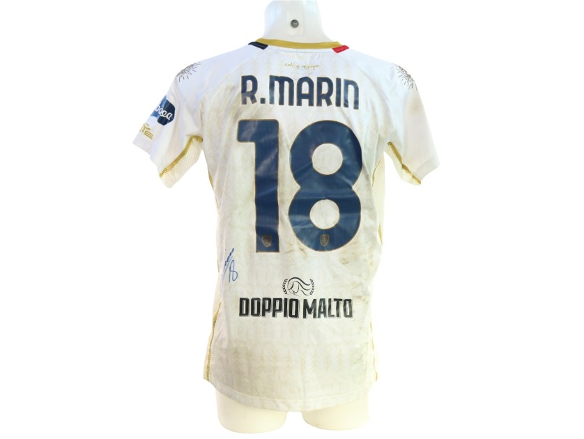 Marin's Signed Unwashed Shirt, Genoa vs Cagliari 2024