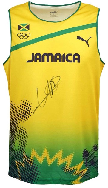 Usain Bolt Signed Jamaica Olympic Running Singlet