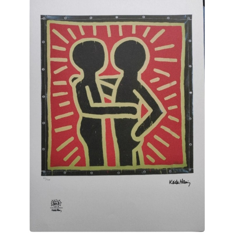 "The political Line" Lithograph Signed by Keith Haring