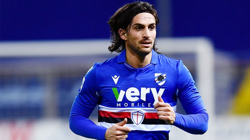 Torregrossa's Worn Shirt, Sampdoria-Fiorentina 2021 - San Valentino Special