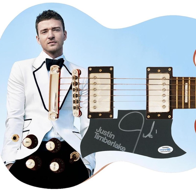 Justin Timberlake Signed Custom Graphics Guitar