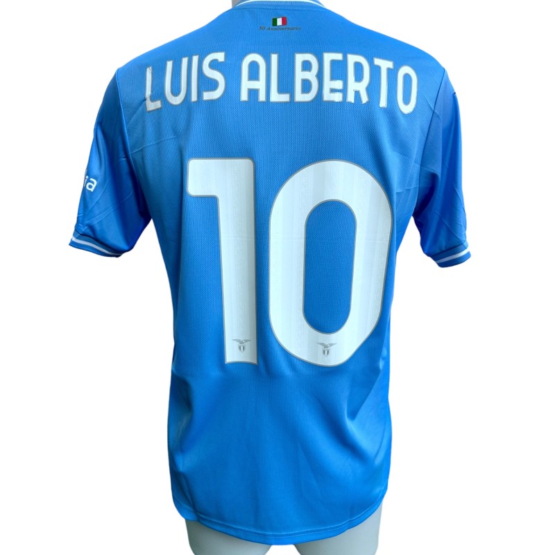 Luis Alberto's Lazio Match-Worn Shirt, 2023/234