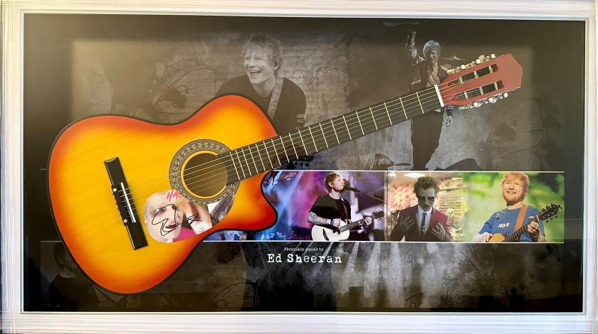 Ed Sheeran Signed And Framed Guitar