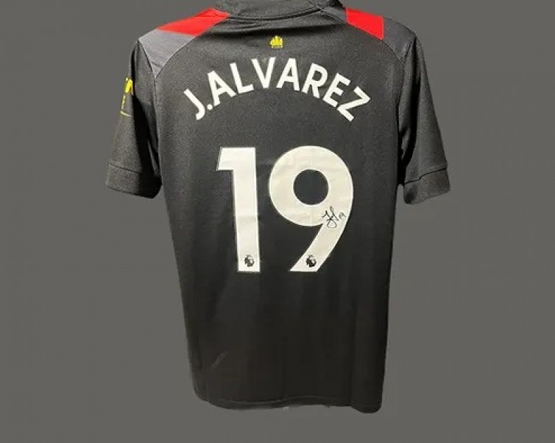 Julian Alvarez's Manchester City 2022/23 Signed Official Away Shirt 