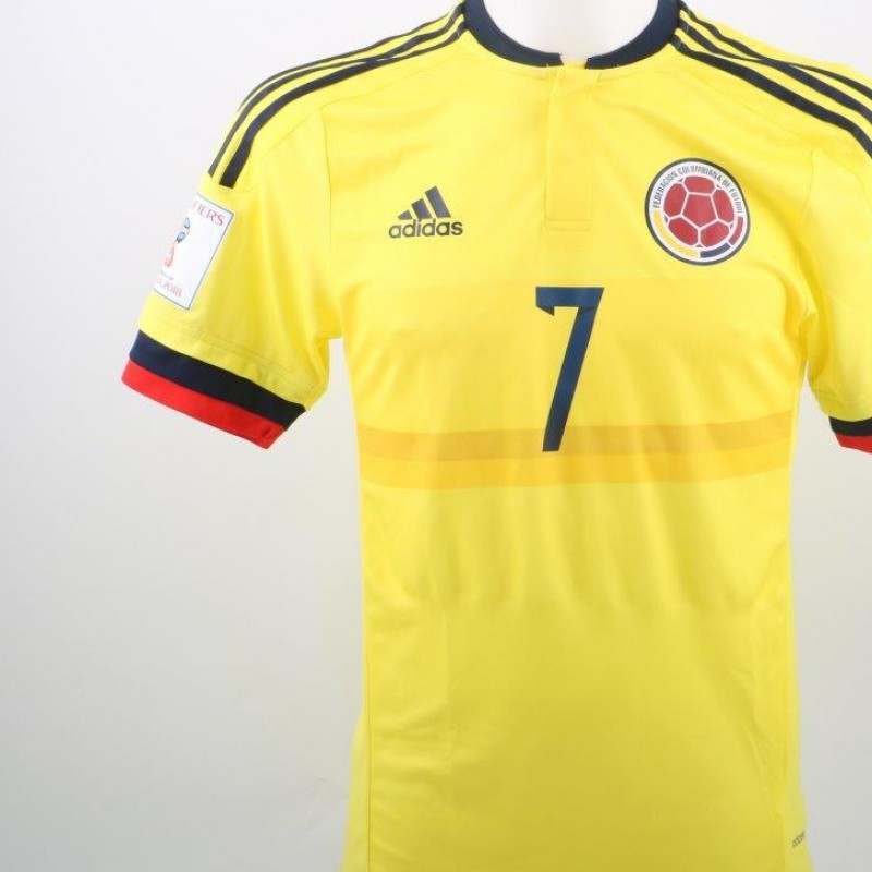 Bacca Colombia shirt, issued/worn Russia '18 Mundial qualifications