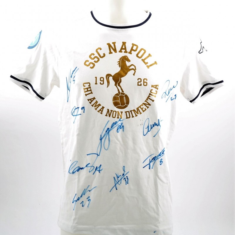 T-Shirt Ufficiale SSC Napoli, 2015/16 - Autografata dalla rosa
