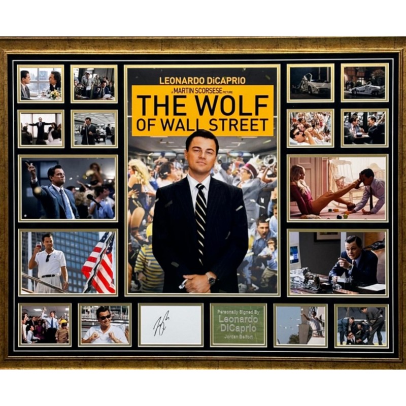 Leonardo DiCaprio Signed The Wolf of Wall Street Photo Display