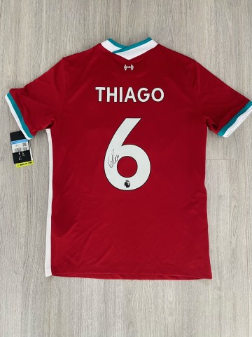 Thiago's Liverpool FC 2021 Signed Shirt