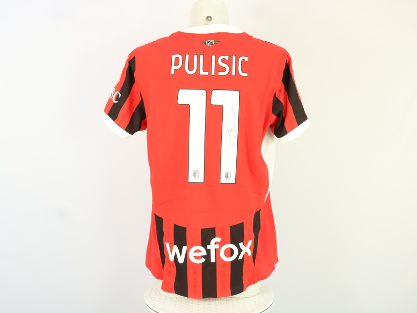 Pulisic Official AC Milan Signed Shirt, UCL 2023/24 