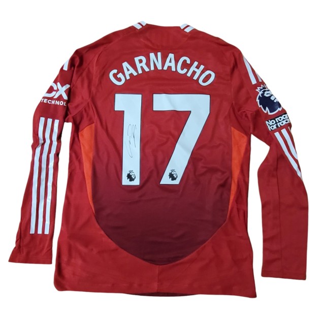 Garncho's Signed Match-Issued Shirt, Ipswich Town vs Manchester United 2024