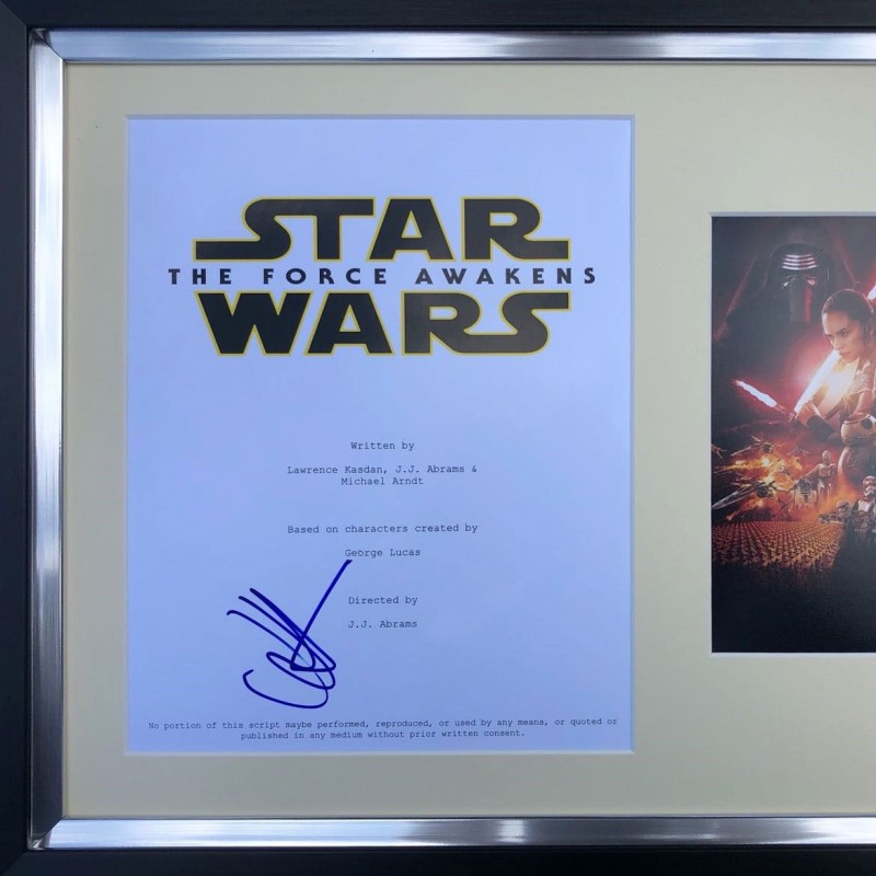 Star Wars replica script Hand signed by J.J.Abrams