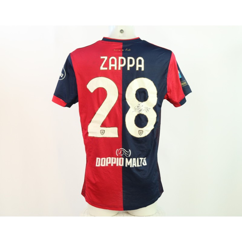 Zappa's Signed Unwashed Shirt, Udinese vs Cagliari 2024